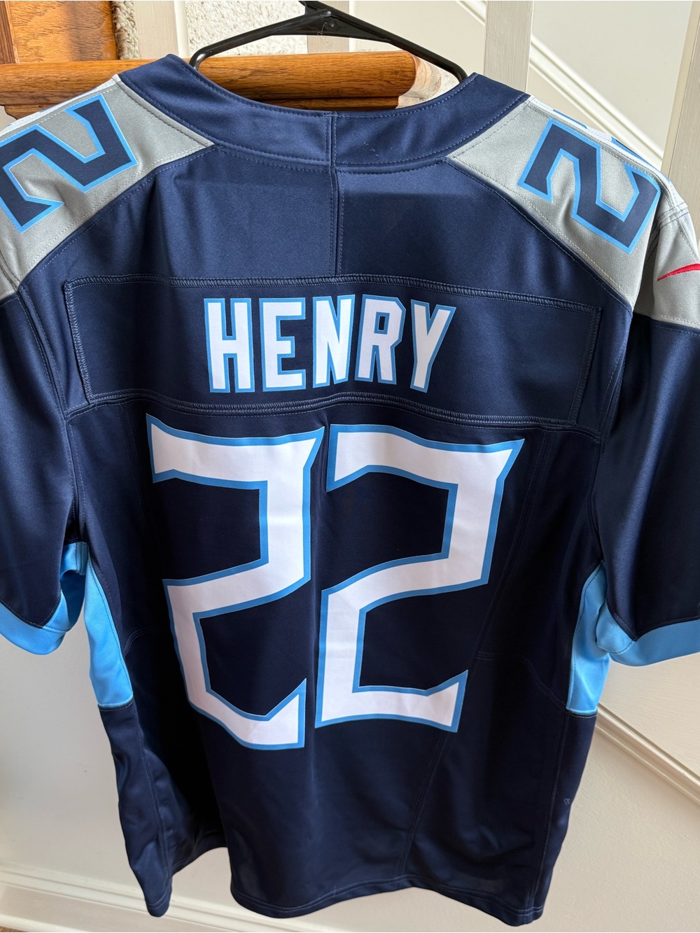 #22 Navy & Light Blue Titans Football Jersey - HENRY